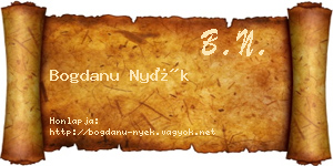 Bogdanu Nyék névjegykártya